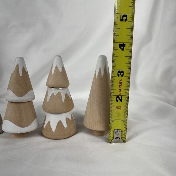 Bullseye Playground Wooden Christmas Trees Lot Set Of Four - Picture 3 of 8